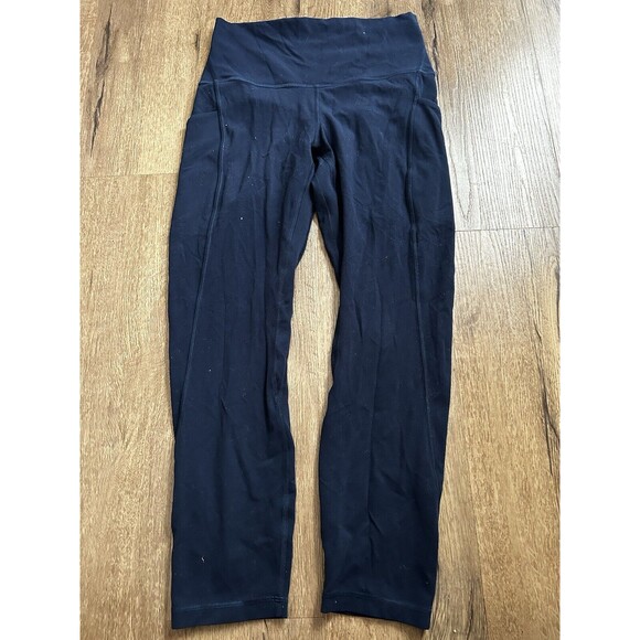 Lululemon Pant Cropped Leggings Size 6 Blue - Picture 1 of 6
